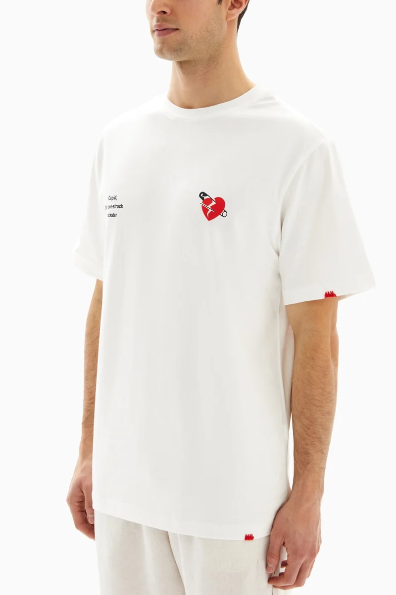 Wecre8 White "Cupid" Printed T-shirt By WECRE8