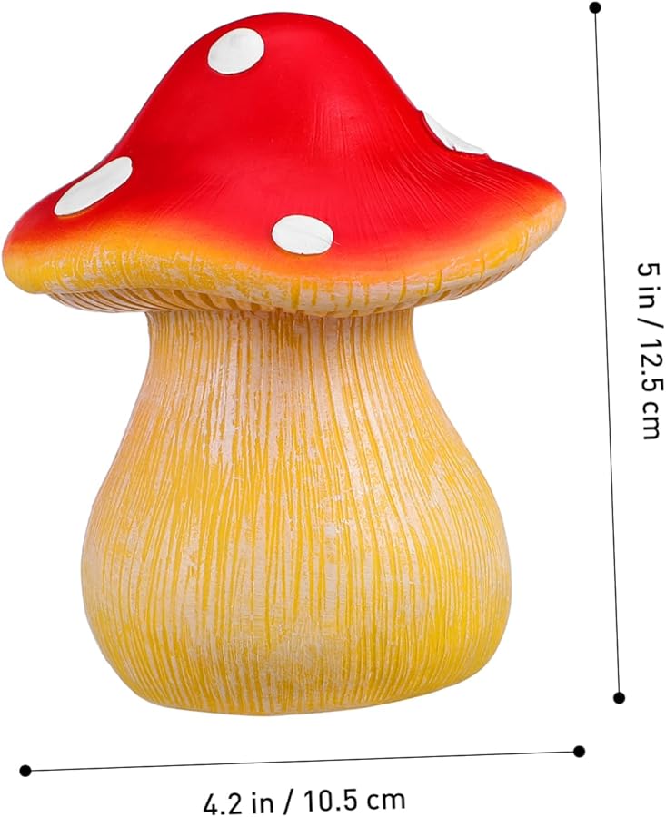 Healifty مخبأ مفاتيح فطر خارجي مخزن مخفي صندوق حامل مفاتيح زخرفي للحديقة - Image 4