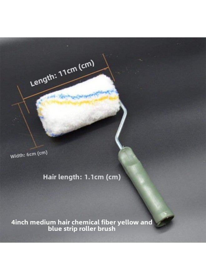 Roller Brush 9 Inch Latex Paint Paint 4 Inch 6 Inch High Quality Short Medium Long Wool Roller Outlet-Specifications:4 Inch Yellow Blue Strip  - Image 1