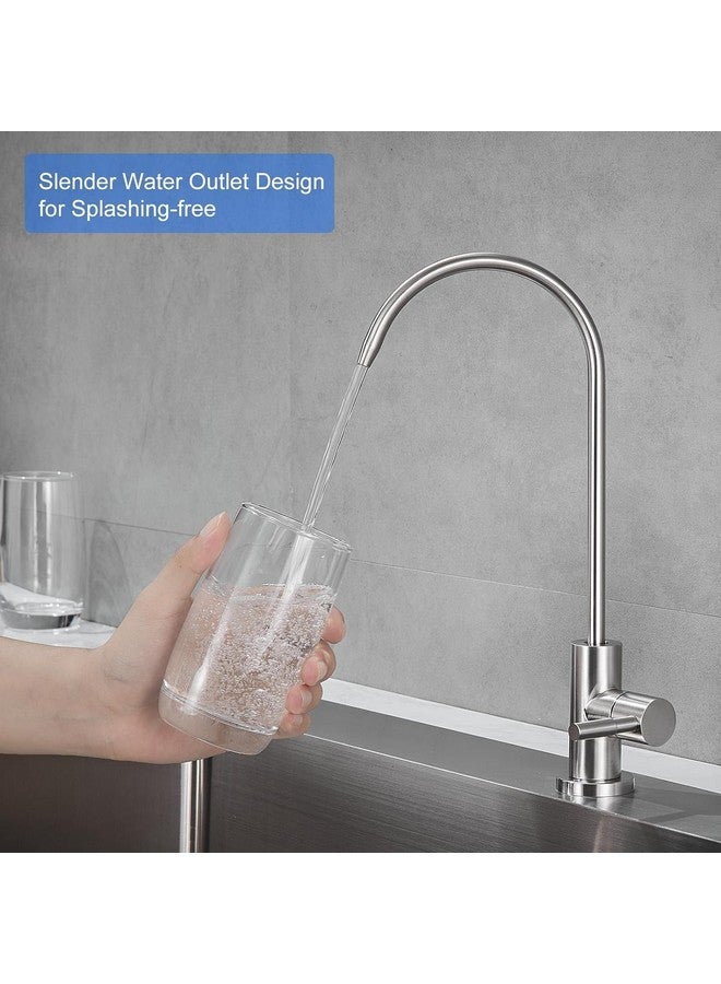 Inart Stainless Steel Faucet Tap - Ideal for Undersink RO Water Purifiers & Kitchen Sinks - Durable Drinking Water Filter Tap (Nickel Color) - Image 5