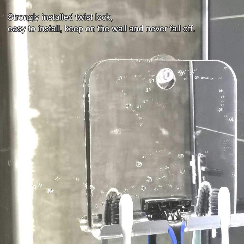 Fogless Shower Mirror With Squeegee For Effortless Grooming In Assorted Color - Image 3