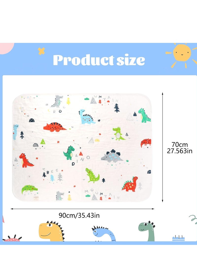 SYOSI - Potty Training Bed Pad Bed Protector for Kids Bed Wetting Mattress Protector Waterproof Protection Toddler Bed Wetting Mats Fits Single Size Bed Dinosaur for Boys and Girls 70X90CM - Image 1