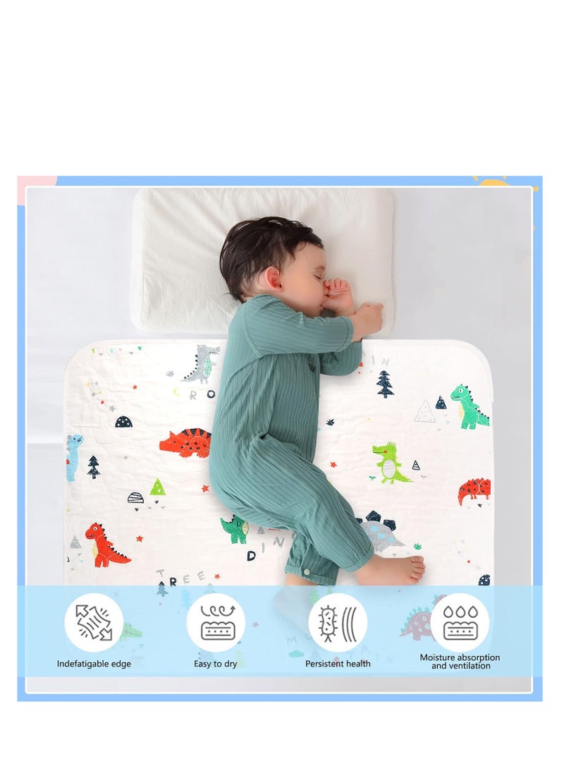SYOSI - Potty Training Bed Pad Bed Protector for Kids Bed Wetting Mattress Protector Waterproof Protection Toddler Bed Wetting Mats Fits Single Size Bed Dinosaur for Boys and Girls 70X90CM - Image 1