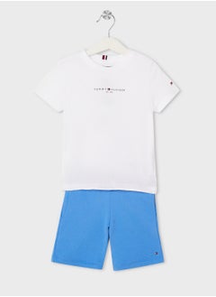 TOMMY HILFIGER Kids Essential Crew Neck T-Shirt & Shorts Set  - Image 1