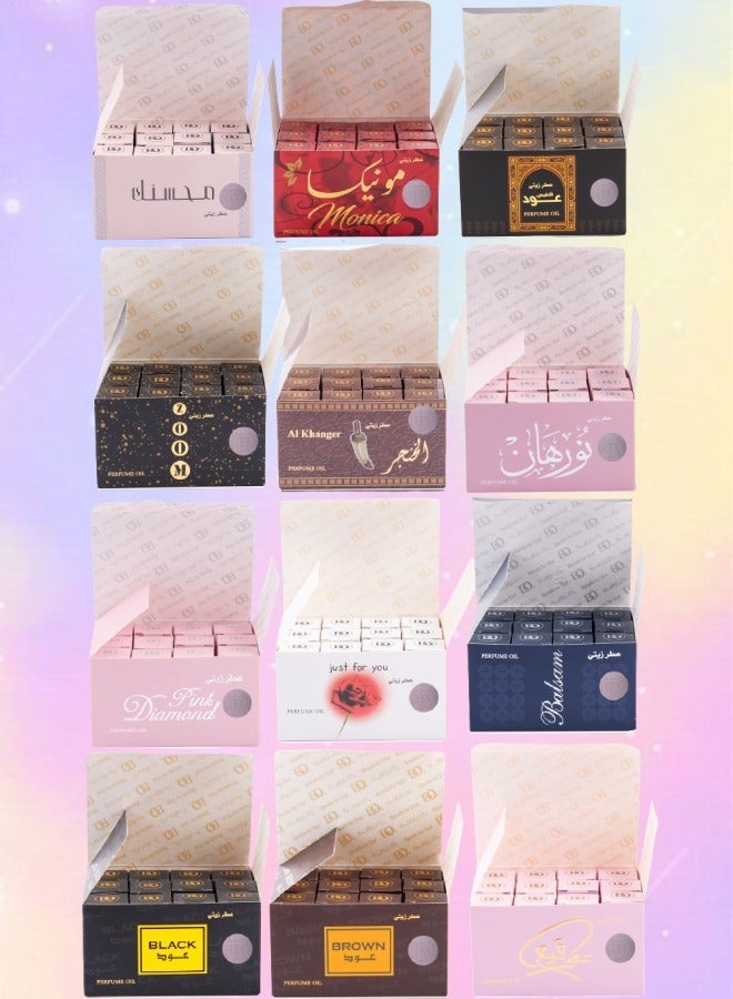 Banafa 12 Pieces From All Group Of Perfume Oils 3ml