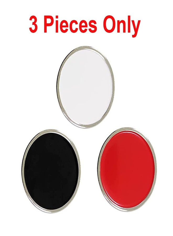 PINMEI Golf Ball Markers Ball Position Marker 3 pcs a Pack Zinc Alloy Material (White Red and Black Multi-Colors) - Image 2