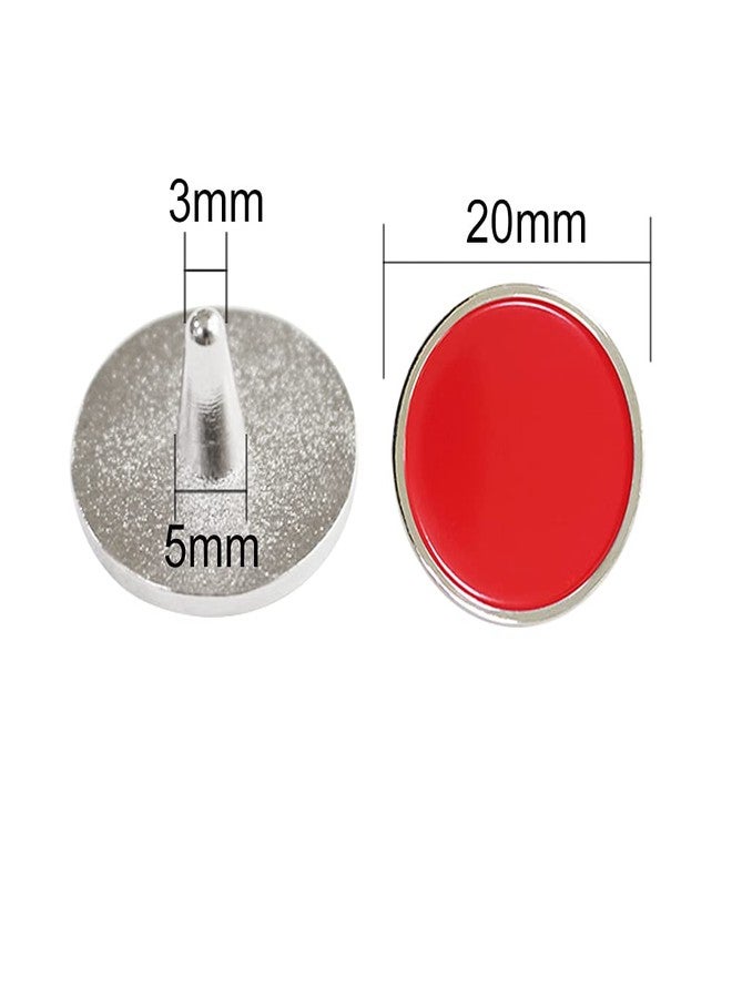 PINMEI Golf Ball Markers Ball Position Marker 3 pcs a Pack Zinc Alloy Material (White Red and Black Multi-Colors) - Image 3