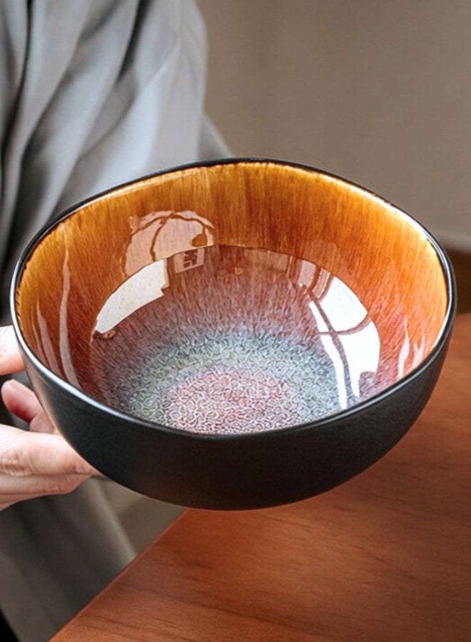 Premium Ceramic Soup Bowl - 28 oz Large Capacity, Flame Glaze High Quality Soup Bowl For Home & Restaurants, Perfect for Soup, Ramen, Cereal, Salad, Pasta - Image 1