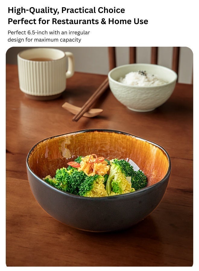 Premium Ceramic Soup Bowl - 28 oz Large Capacity, Flame Glaze High Quality Soup Bowl For Home & Restaurants, Perfect for Soup, Ramen, Cereal, Salad, Pasta - Image 5