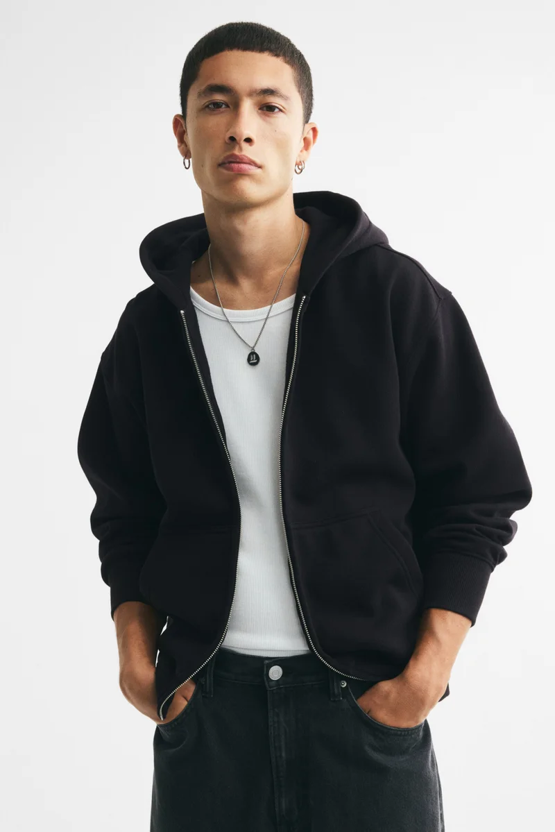 Relaxed Fit Zip-through hoodie