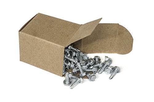 Strong-Point #8 x 1/2" Hex Washer Head Self-Drilling Tek Screw Zinc Plated Steel for Attaches Sheet Metal Steel or Steel to Metal - Box of 100 - Image 4