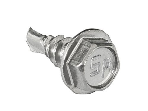 Strong-Point #8 x 1/2" Hex Washer Head Self-Drilling Tek Screw Zinc Plated Steel for Attaches Sheet Metal Steel or Steel to Metal - Box of 100 - Image 3
