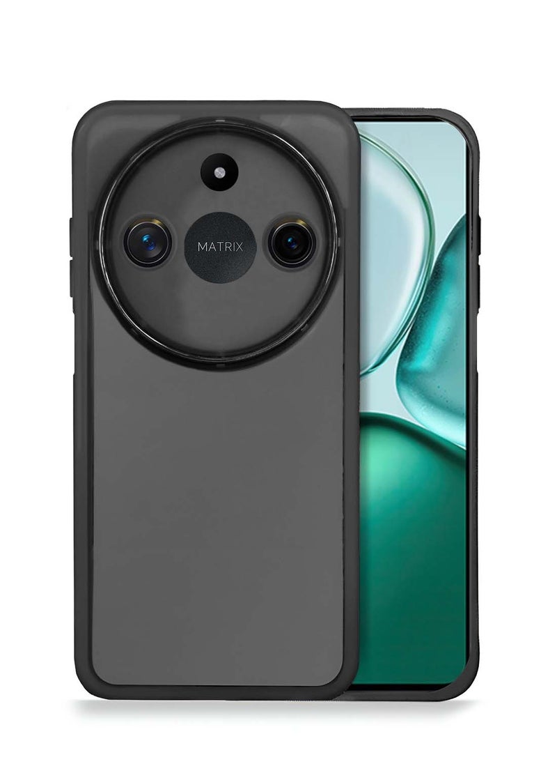 Wtech Honor X9c Smart 5G 2024 Soft Transparent TPU Silicone Ultra Thin Phone Stylish Electroplated Camera Border Back Case Cover - Black  - Image 1