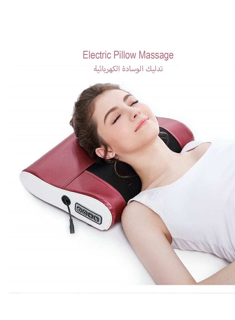 وسادة الرقبة الكهربائية مدلك الكتف الخلفي مدلك مع الحرارة ثلاثية الأبعاد عجن الأنسجة العميقة يساعد على استرخاء العضلات في المنزل سيارة هدايا الاسترخاء للنساء الرجال - Image 4