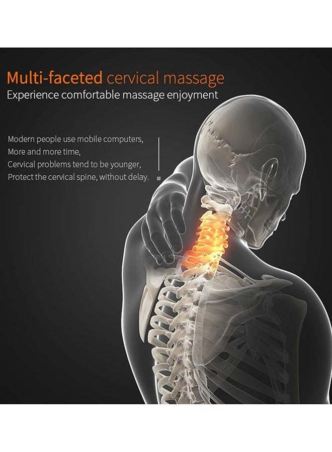 وسادة الرقبة الكهربائية مدلك الكتف الخلفي مدلك مع الحرارة ثلاثية الأبعاد عجن الأنسجة العميقة يساعد على استرخاء العضلات في المنزل سيارة هدايا الاسترخاء للنساء الرجال - Image 5
