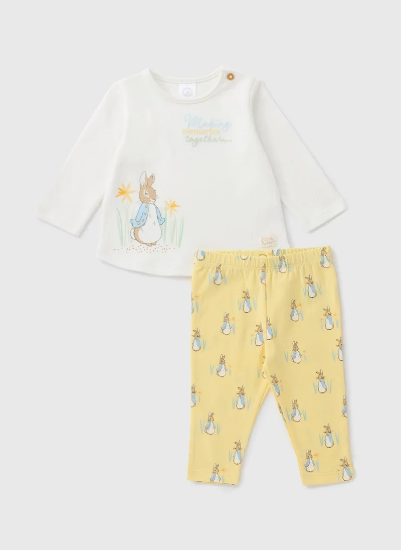 Matalan Peter Rabbit Baby Yellow Top & Legging Set