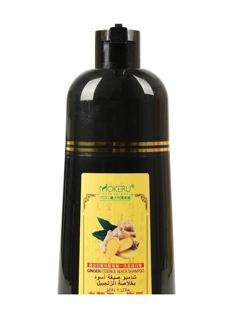 Protein queen Ginger Essence Hair Color Shampoo Component Healthier Smell More Fragrant Long-Lasting Color. Natural Black 2pc. - Image 2