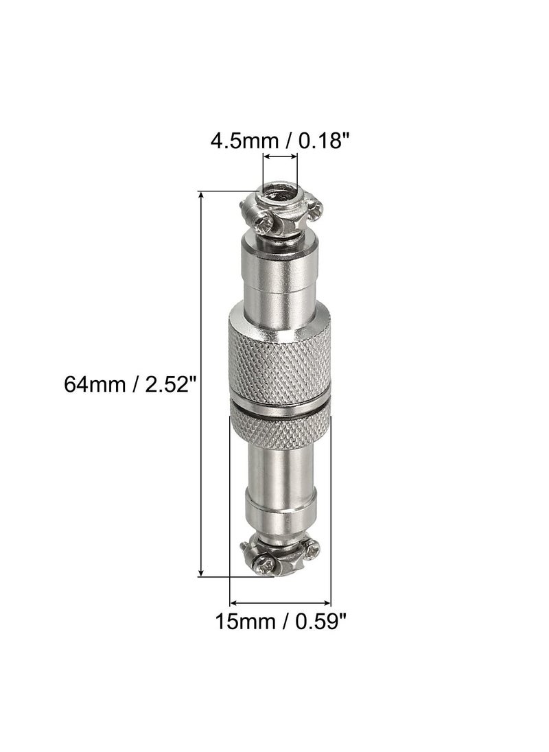 Excefore 5pcs Aviation Connector GX12 3 Pins 12mm Male Female Wire Panel Aviation Connector Plug Socket for Aviation, High-Speed Rail, Ships  - Image 2