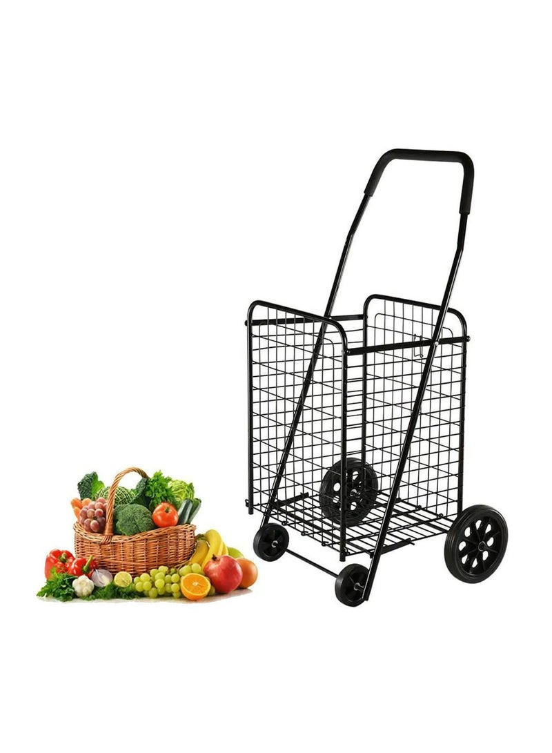 DubaiGallery Shopping Utility Transit Hand Cart Large - Black - Image 1