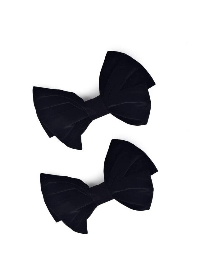 GUBB Bow Delight Hair Clips Set For Girls & Women Hair Clips/Pins/Hair Accessories For Girls & Women (2 Piece Bow Ribbon Clips) - Image 1