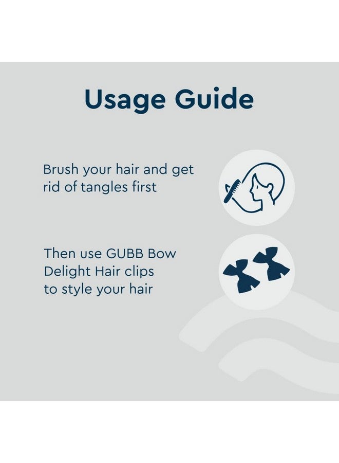 GUBB Bow Delight Hair Clips Set For Girls & Women Hair Clips/Pins/Hair Accessories For Girls & Women (2 Piece Bow Ribbon Clips) - Image 4