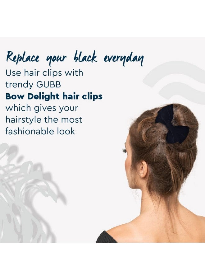 GUBB Bow Delight Hair Clips Set For Girls & Women Hair Clips/Pins/Hair Accessories For Girls & Women (2 Piece Bow Ribbon Clips) - Image 2