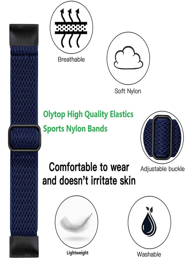 سوار ساعة Olytop Fenix 7/Fenix 6/Fenix 5/epix 2، مقاس 22 مم، سوار معصم بديل مرن من النايلون، سهل التركيب، متوافق مع ساعات Garmin Instinct وFenix 6 Pro/Sapphire وFenix 5 Plus الذكية، لون أزرق مموج - Image 4