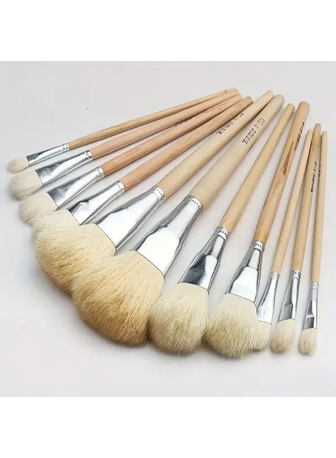 S20 Model Soft Tip Wool Brush For Ceramic Watercolor Oil Painting Wooden Handle - Image 4