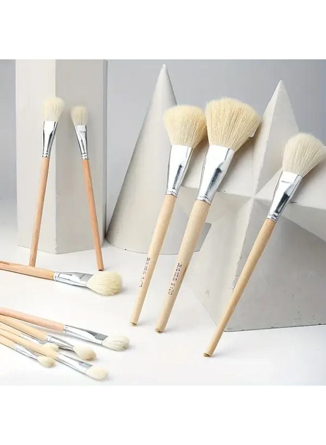 S20 Model Soft Tip Wool Brush For Ceramic Watercolor Oil Painting Wooden Handle - Image 2