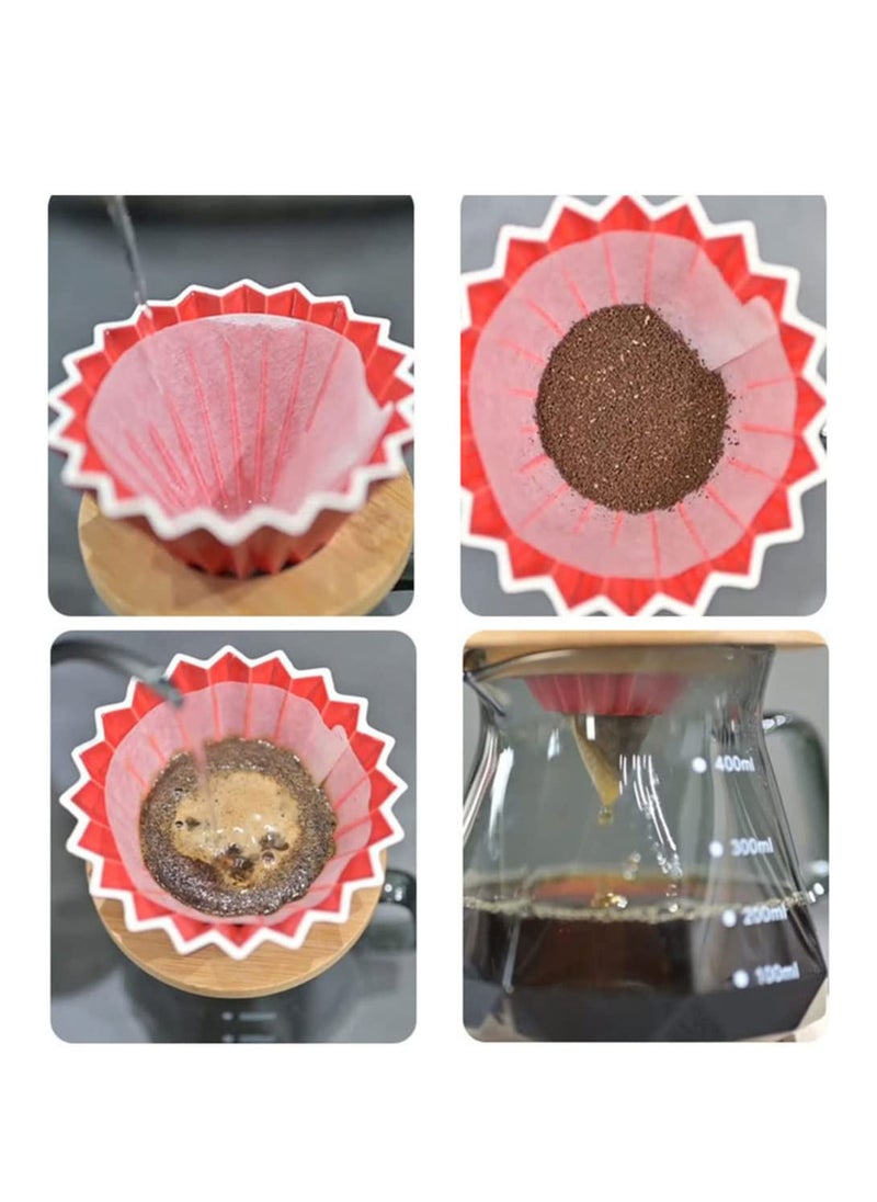 MIBRU Ceramic Coffee Dripper Origami Style Cone Filter Cup Reusable Pour Over Cafe Dripper for Home Office Restaurants 1 To 4 Cups  - Image 3