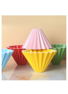 MIBRU Ceramic Coffee Dripper Origami Style Cone Filter Cup Reusable Pour Over Cafe Dripper for Home Office Restaurants 1 To 4 Cups  - Image 4