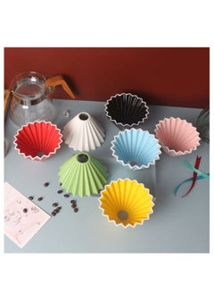 MIBRU Ceramic Coffee Dripper Origami Style Cone Filter Cup Reusable Pour Over Cafe Dripper for Home Office Restaurants 1 To 4 Cups  - Image 5