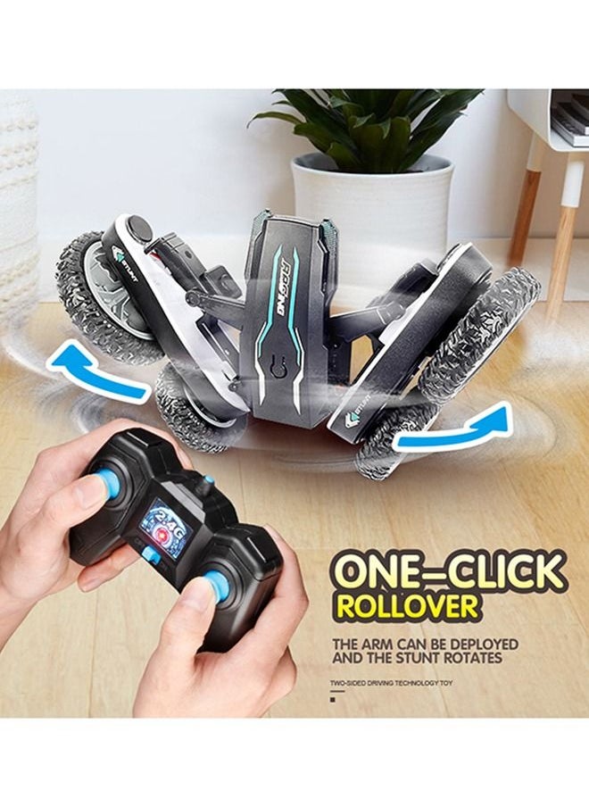 VORTEX - Remote Control Car 4WD RC Stunt Car 360°Rotating Double Side Flips High Speed Rechargeable 2.4Ghz Black - Image 1