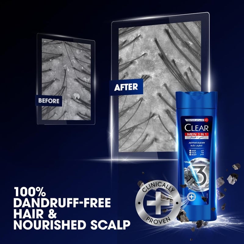 Clear Men 3 in 1 Anti-Dandruff Shampoo - Image 5