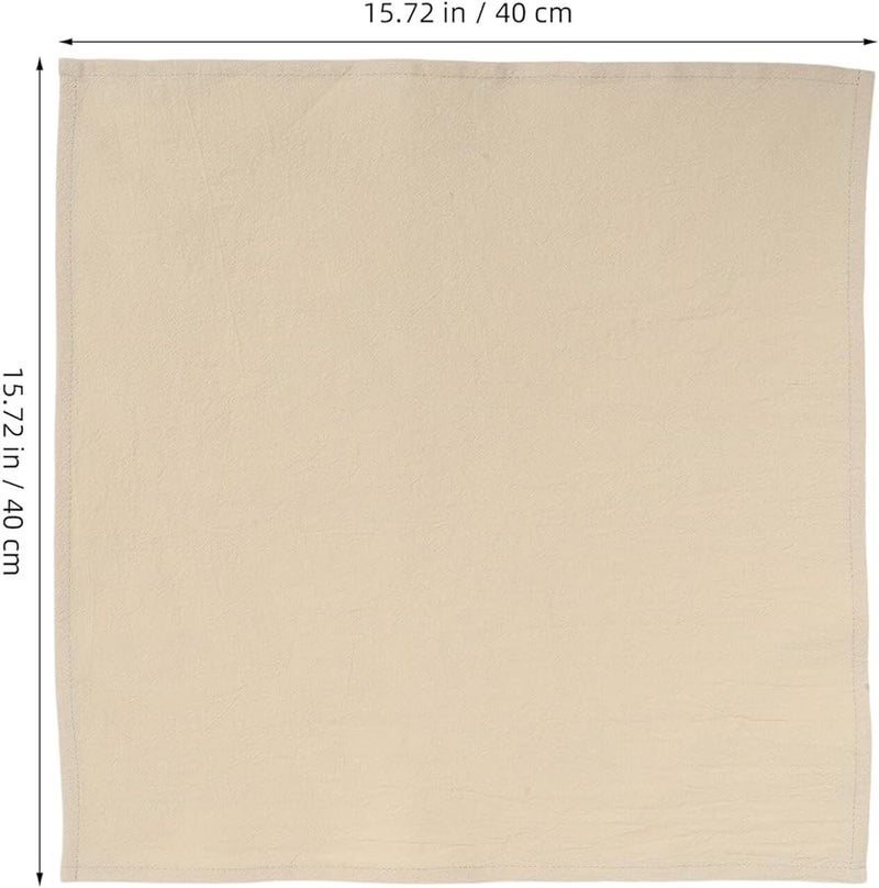 Beaupretty 12 Pack Soft Washable Cotton Dinner Napkins Beige For Wedding Party Home - Image 3