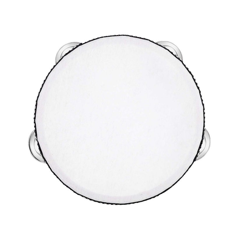 Musfunny Hand Held Tambourine Drum 6 inch Bell Birch Metal Jingles Percussion Gift Musical Educational Drum Instrument for KTV Party Kids Games (6 inch) - Image 3