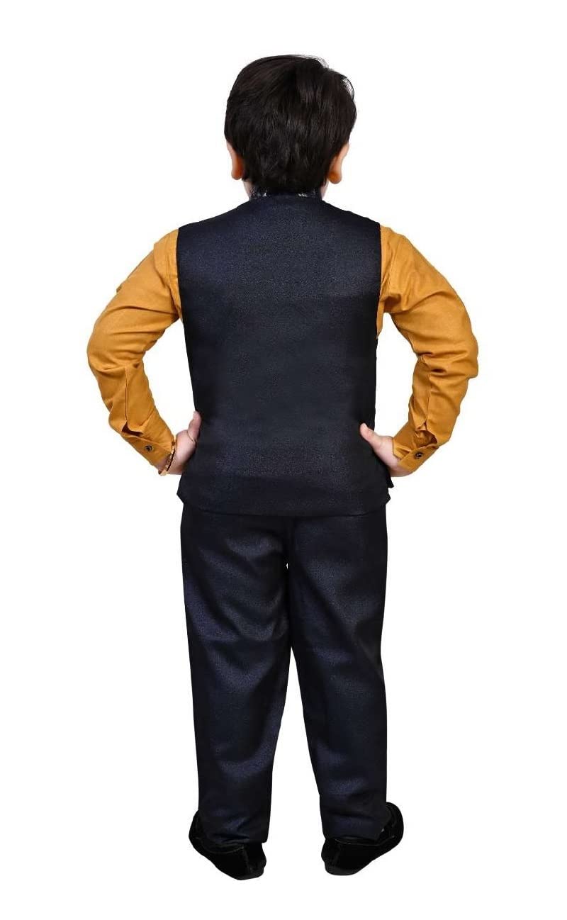 ZOLARIO Stylish and Versatile 3 Piece Clothing Set Dress for Kids Boys, Coat, Pant and Shirt Set, Ideal for Wedding, Casual and Birthday. (10-11 Years, Blue) - Image 2