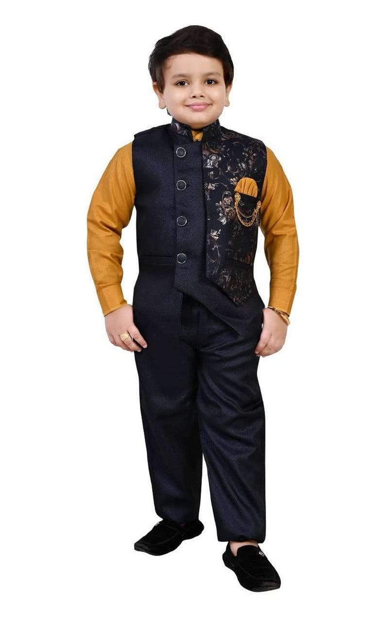 ZOLARIO Stylish and Versatile 3 Piece Clothing Set Dress for Kids Boys, Coat, Pant and Shirt Set, Ideal for Wedding, Casual and Birthday. (10-11 Years, Blue) - Image 3