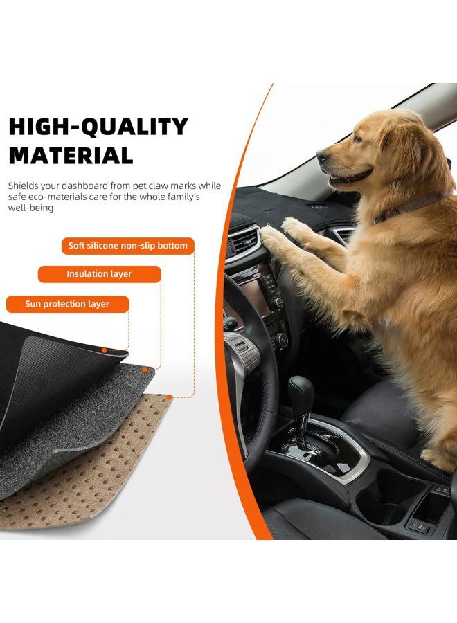 KEYOOG Flannel Dashboard Cover Nonslip Car Dash Board Mat Fit for 2014-2021 Lexus GX460 Sunshade No-Glare Non-Slip Pad Carpet Sunshield Protector (Without for HUD) - Image 4