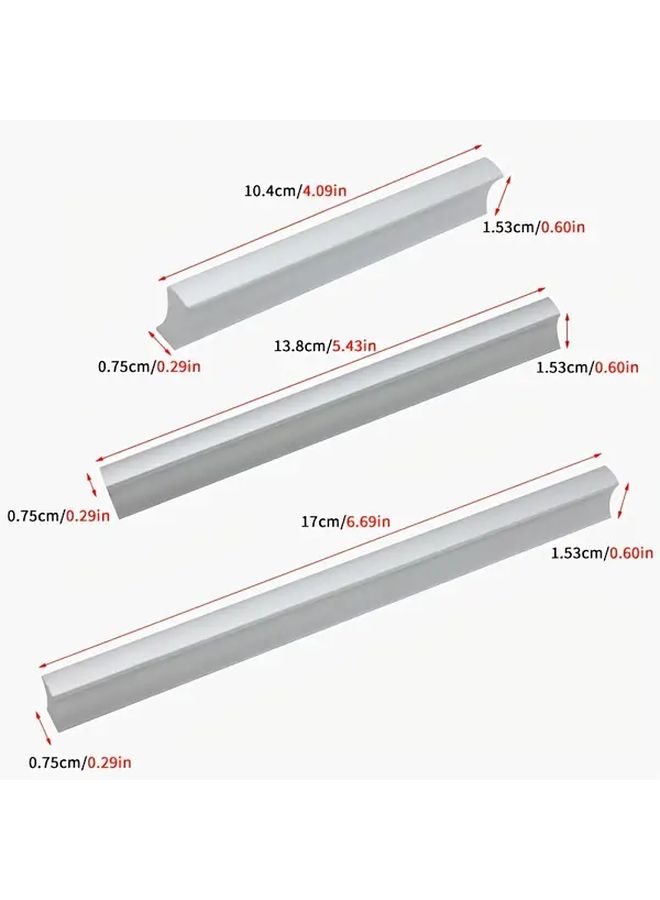 8pcs Matte Aluminum Alloy Drawer Pulls Cabinet Door Handles With Screws - Image 3