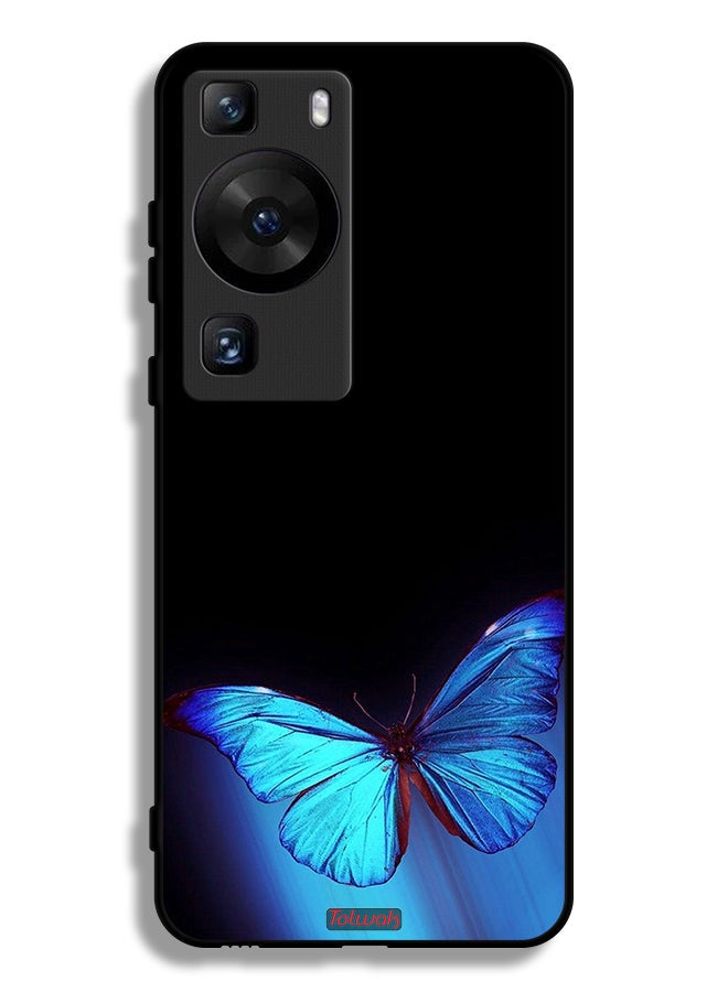 Tolwak Huawei P60 Pro Protective Case Cover Butterfly Art - Image 1