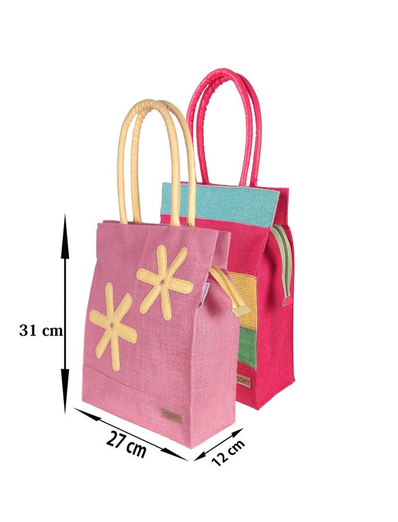 FOONTY Daily Use Tote Bag/Grocery Bag/Gym Bag/Lunch Bag(Multicolor,FAB-34A) - Image 4