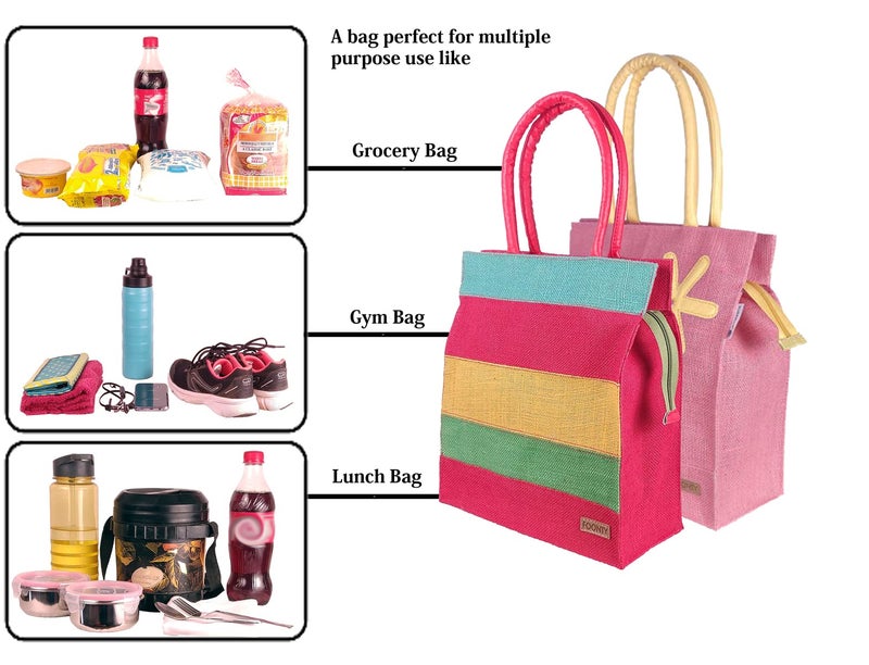 FOONTY Daily Use Tote Bag/Grocery Bag/Gym Bag/Lunch Bag(Multicolor,FAB-34A) - Image 2