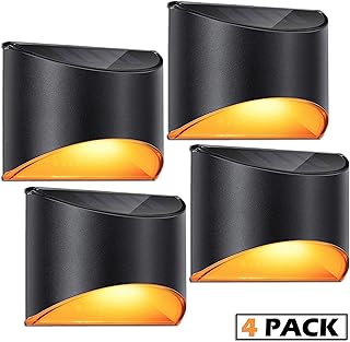 LeiDrail LeiDrail Solar Step Lights Outdoor Deck Fence Stair Warm Light Sun Powered LED Illuminated Landscape Lighting  - Image 1