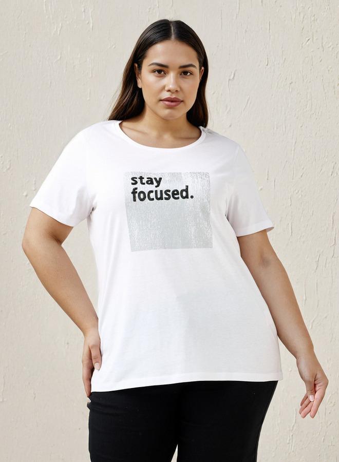 Ulla Popken Plus Size Ulla Popken Printed T-shirt - Image 4