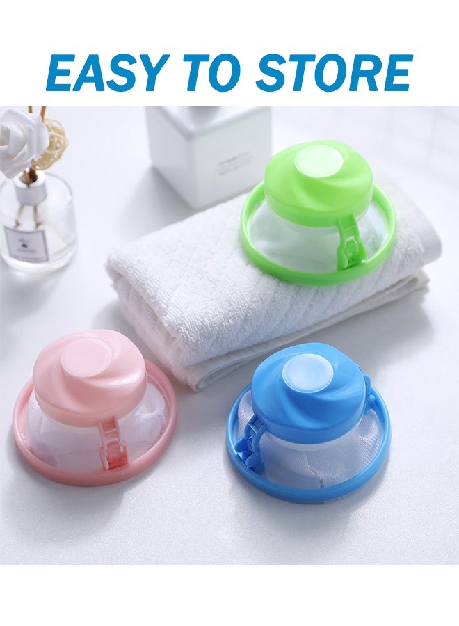 3 PCS Washing Machine Hair Removal Catcher Filter Mesh Pouch Cleaning Ball Bag Dirty Fibers Collector Filter Laundry Ball Disc Hair Catcher Washing Machine Pet  - Image 2