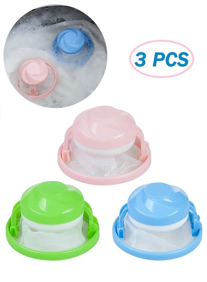 3 PCS Washing Machine Hair Removal Catcher Filter Mesh Pouch Cleaning Ball Bag Dirty Fibers Collector Filter Laundry Ball Disc Hair Catcher Washing Machine Pet  - Image 1