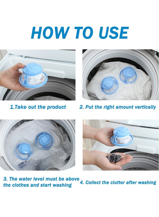 3 PCS Washing Machine Hair Removal Catcher Filter Mesh Pouch Cleaning Ball Bag Dirty Fibers Collector Filter Laundry Ball Disc Hair Catcher Washing Machine Pet  - Image 4