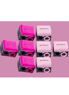 REAL BEAUTY 8 Pieces Real Beauty Sharpener For Girls New Shape Dual Use Can Be Used For Highlights And Limiters  - Image 1