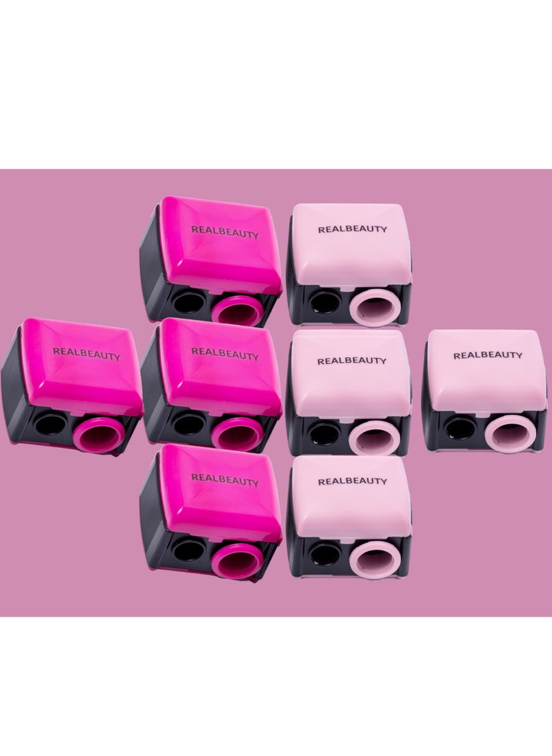 REAL BEAUTY - 8 Pieces Real Beauty Sharpener For Girls New Shape Dual Use Can Be Used For Highlights And Limiters - Image 1